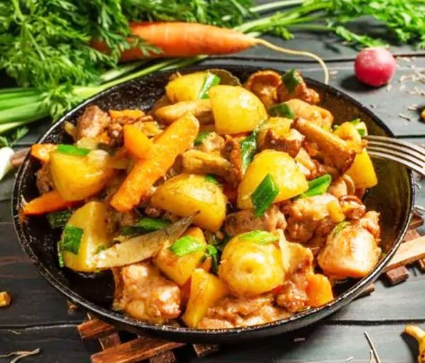 Грибы и картофель Тейсти Хаус